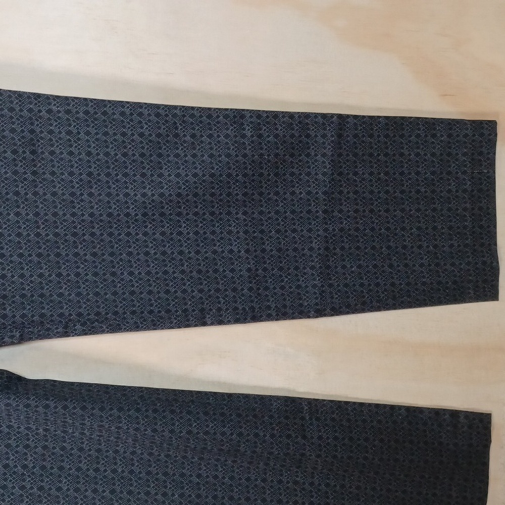 Calvin Klein Black And White Diamond Pattern Slacks, High Rise Straight Leg - Picture 5 of 11